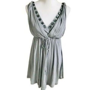 BCBGMAXAZRIA Women Fit And Flare Midi Dress Grey S